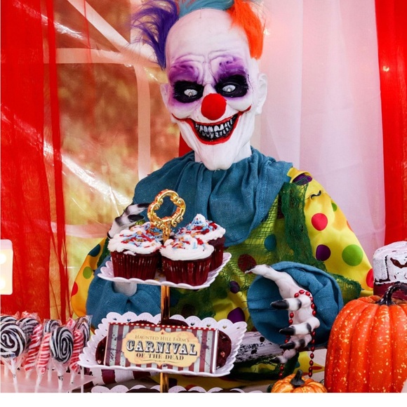 Talking Clown Groundbreaker Skeleton Clown Prop; Touch Activated Animatronic 19” - Picture 3 of 6